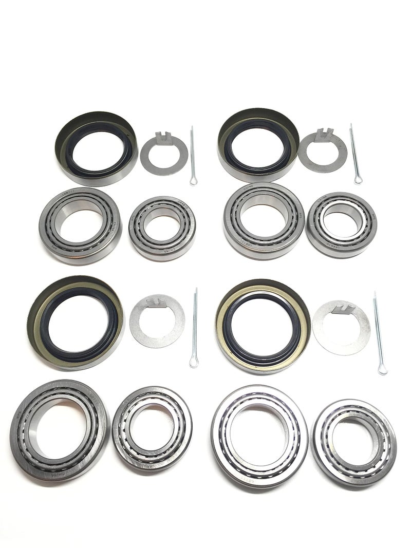 WESTERNPRIME (Set of 4) WESTERNPRIME 3500 LB Trailer Tandem Axle Bearing Kits L68149 L44649 Grease Seal 10-19 I.D. 1.719'' for #84 Spindle - Image 4